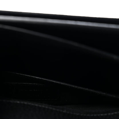Calfskin Medium Monogram Sunset Satchel Black