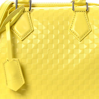 Damier Facette Speedy Cube PM Yellow