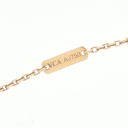 18K Yellow Gold Black Onyx Vintage Alhambra Pendant Necklace
