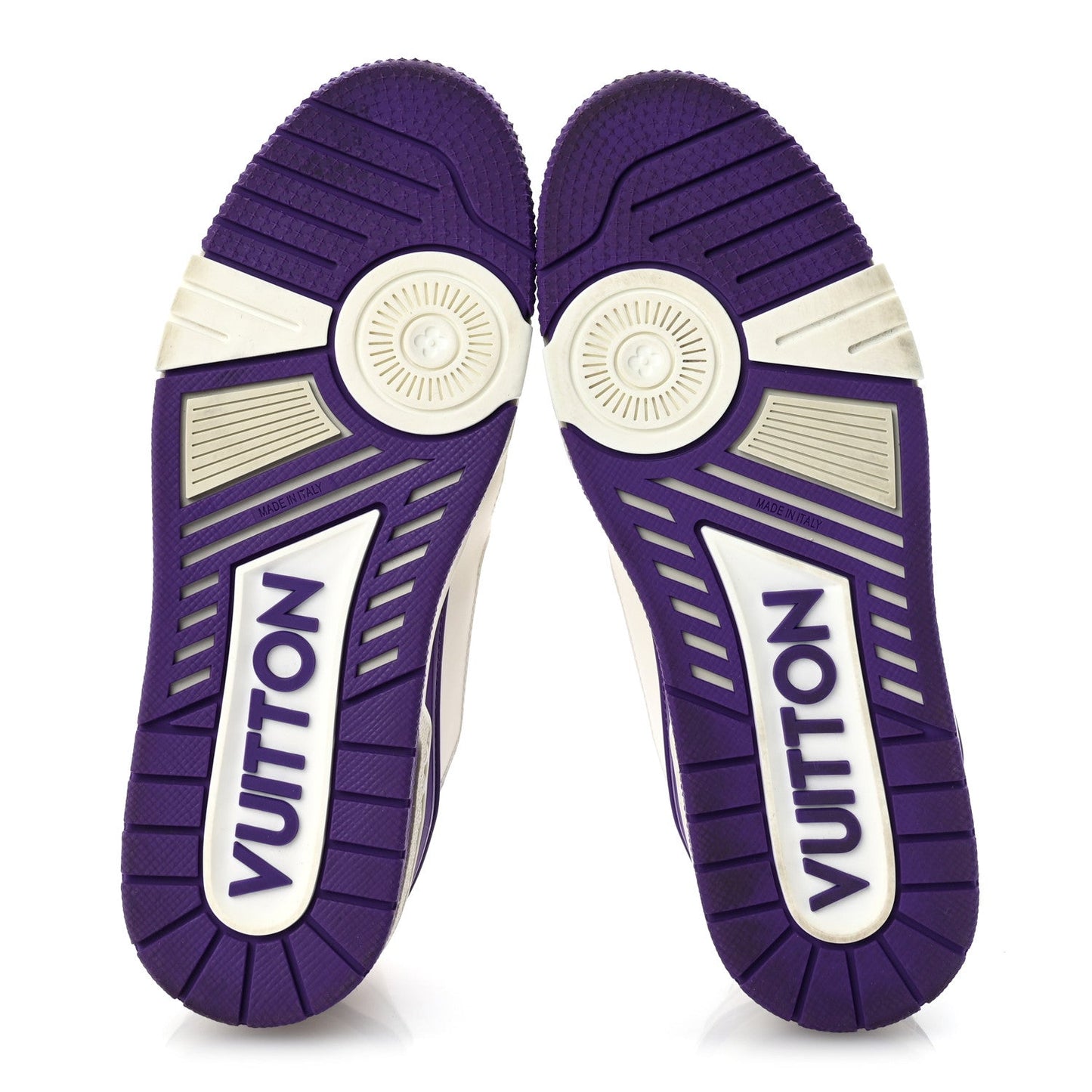 Calfskin Womens LV Trainer Sneakers 39 Purple