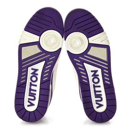 Calfskin Womens LV Trainer Sneakers 39 Purple