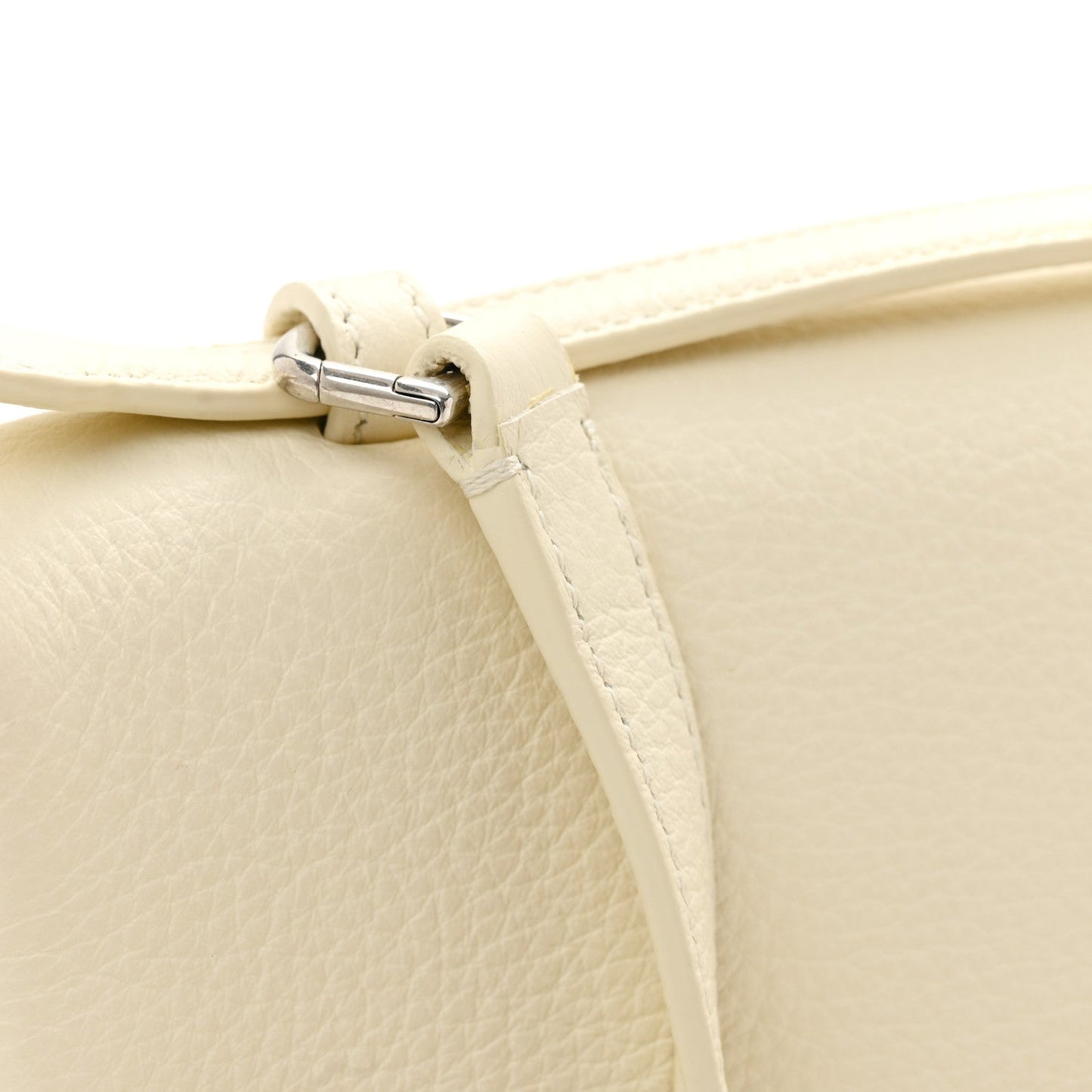 Grained Calfskin L19 Extra Pocket Pouch Whisper White