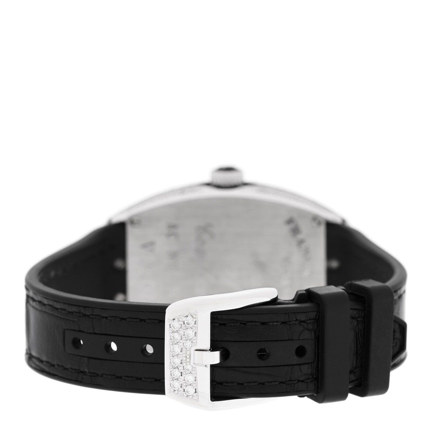 Stainless Steel Alligator Diamond Pave Bezel 32mm Vanguard Quartz Watch V32QZDACNR