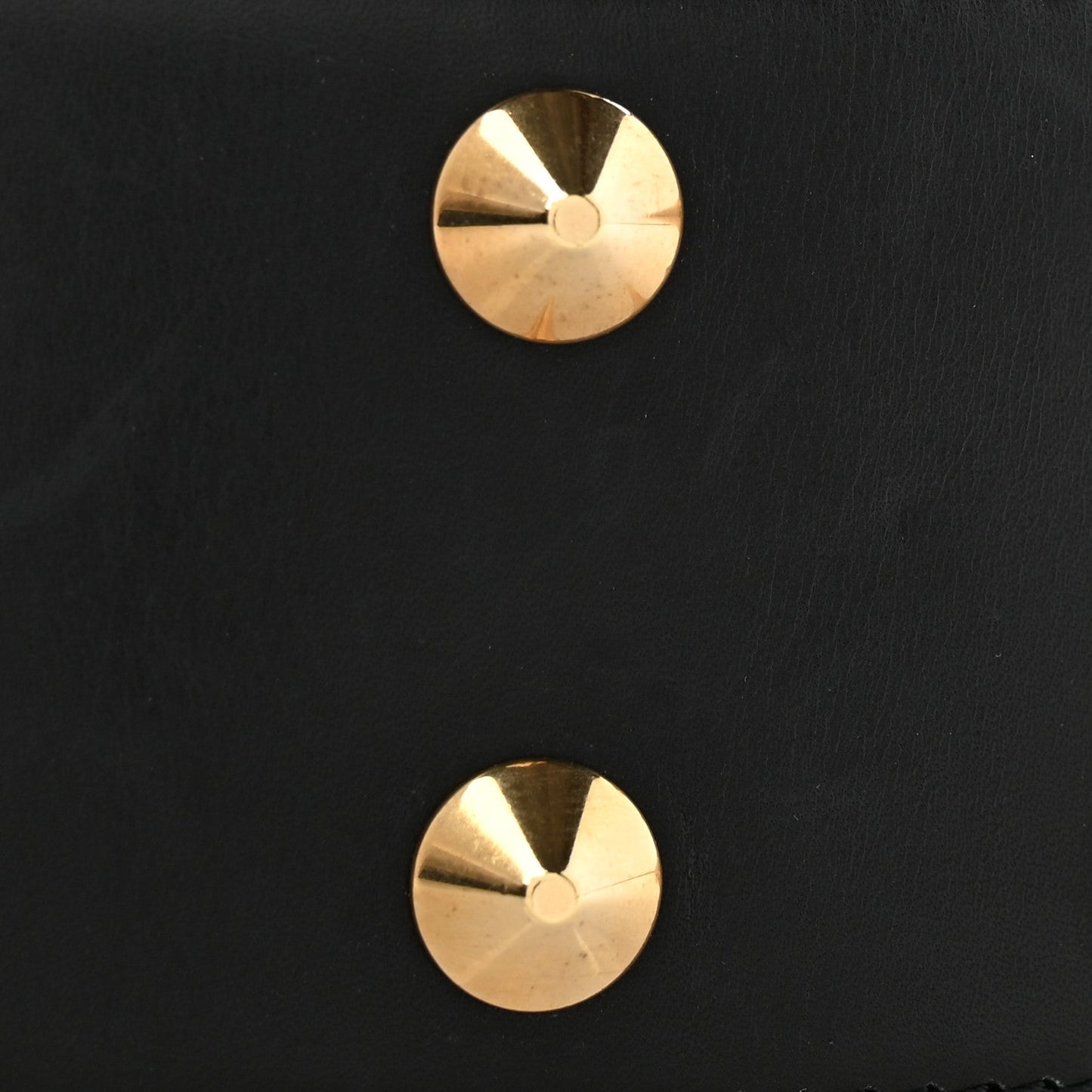 Calfskin LV Initiales Clous Belt 75 30 Black Gold