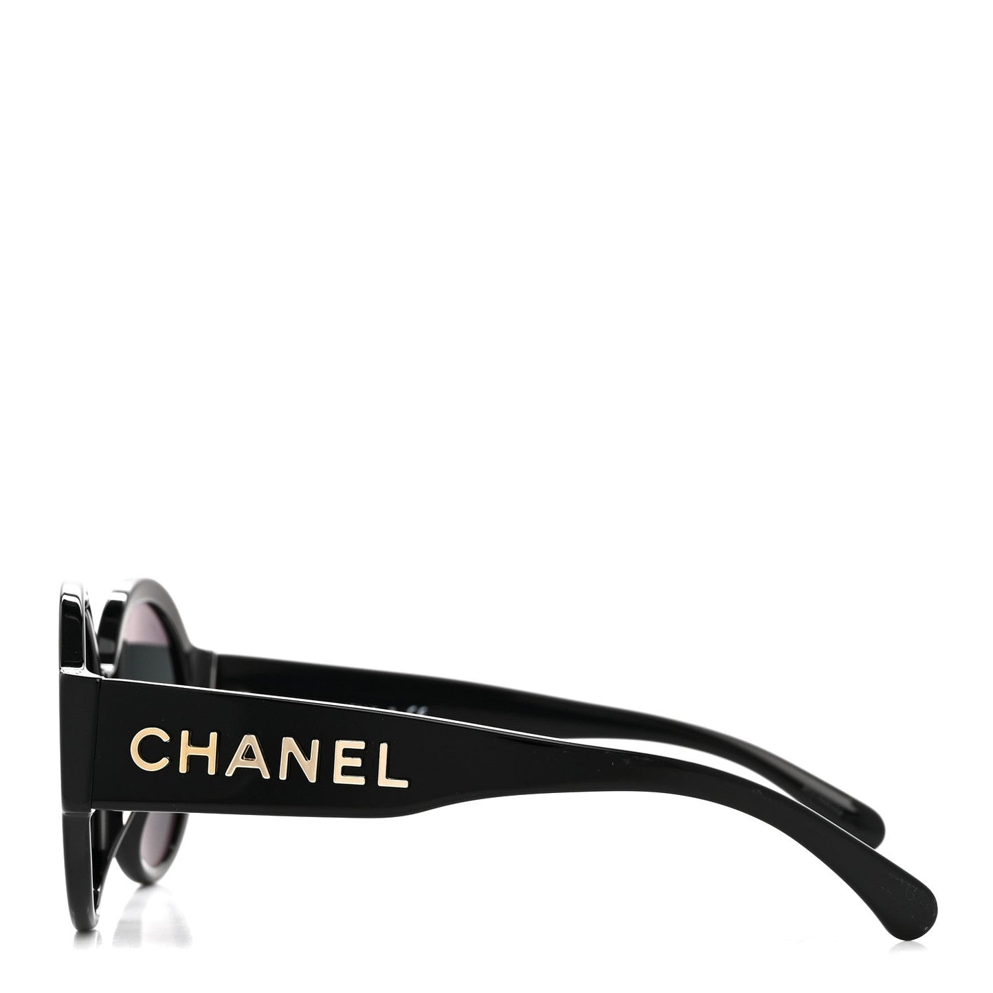 Acetate Round Sunglasses 5410-A Black