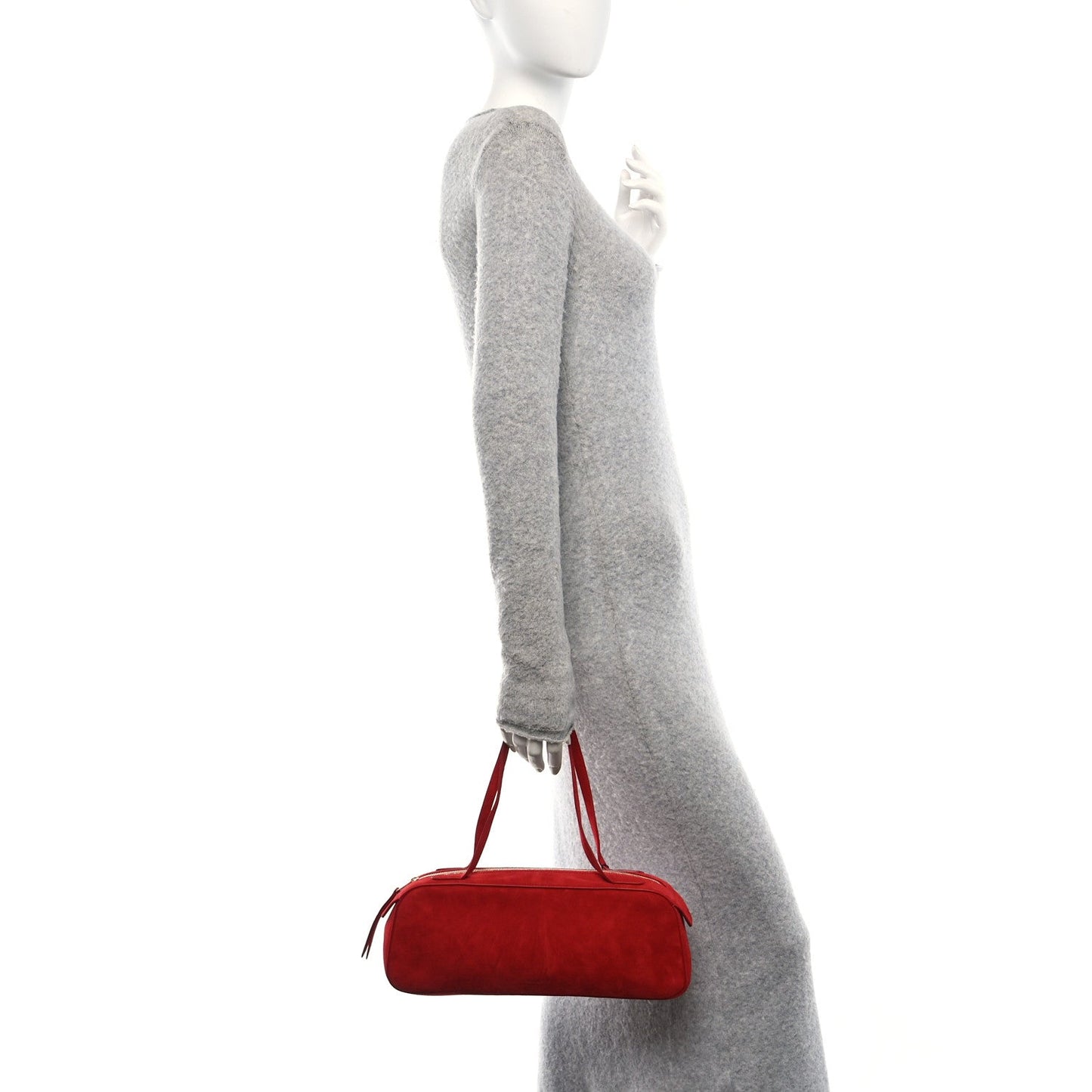 Suede Calfskin Simona Shoulder Bag Rebel