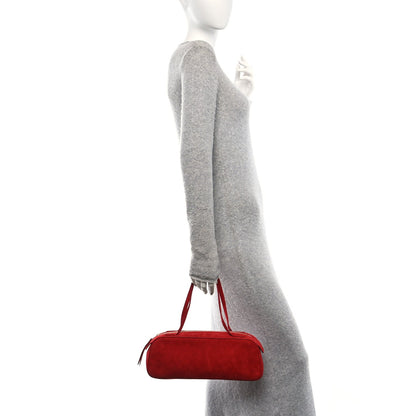 Suede Calfskin Simona Shoulder Bag Rebel
