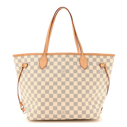 Damier Azur Neo Neverfull MM Rose Ballerine