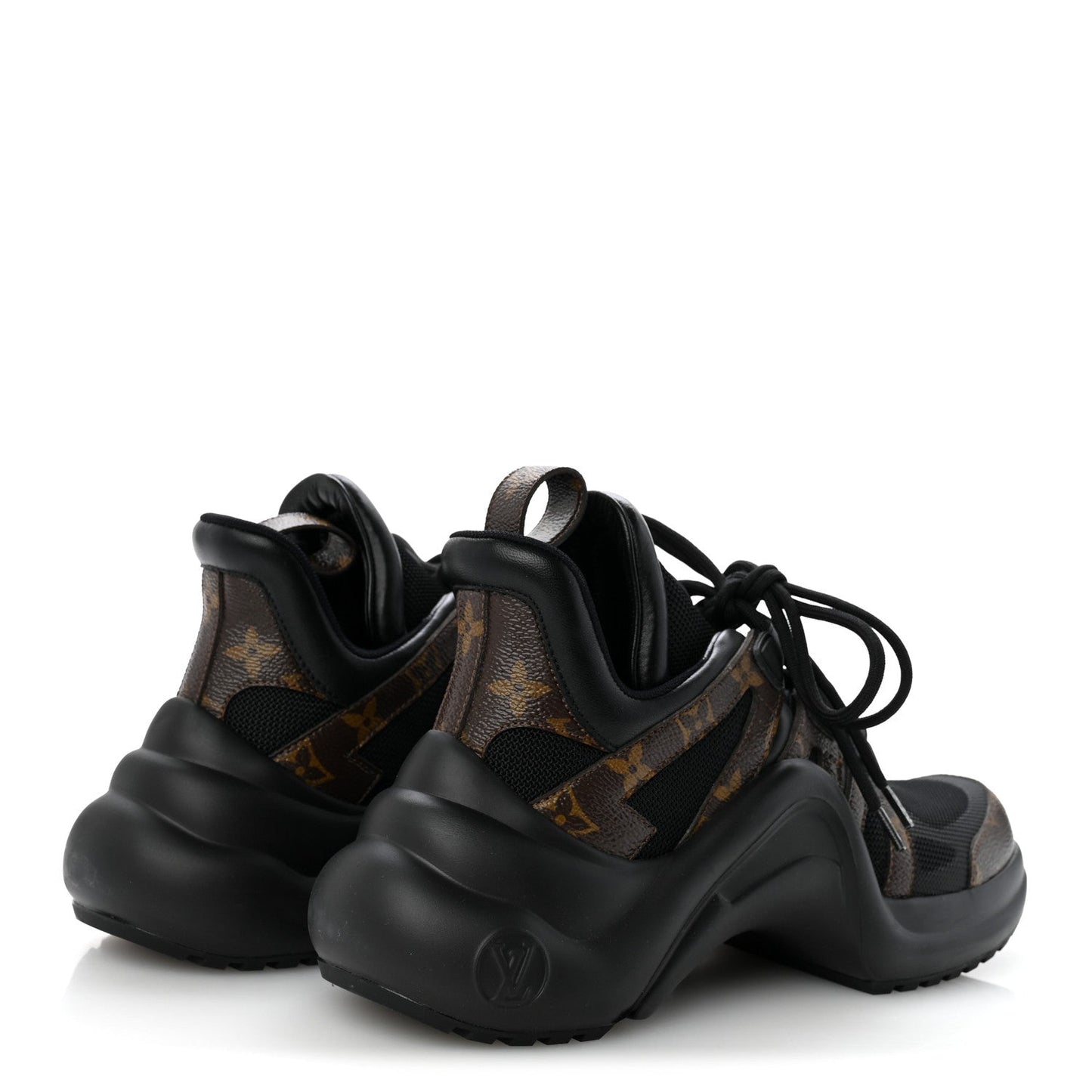 Calfskin Patent Monogram LV Archlight Sneakers 38.5 Black