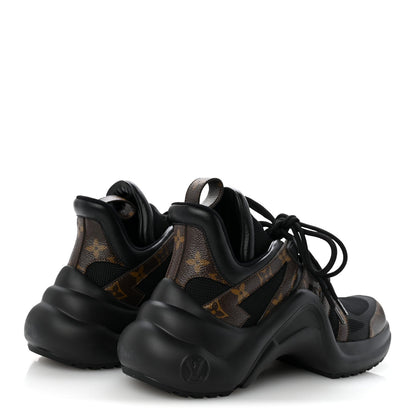 Calfskin Patent Monogram LV Archlight Sneakers 38.5 Black
