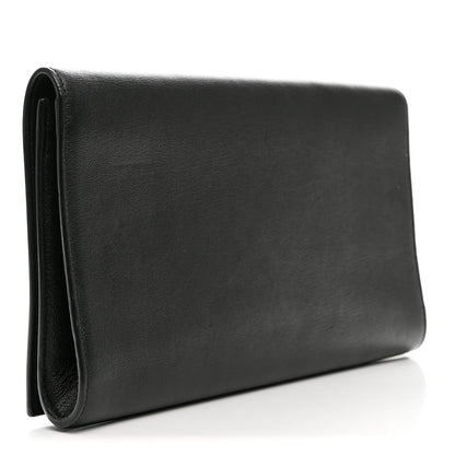 Calfskin Monogram Large Belle De Jour Clutch Black