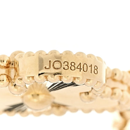 18K Yellow Gold Diamond 5 Motifs Guilloche Vintage Alhambra Bracelet