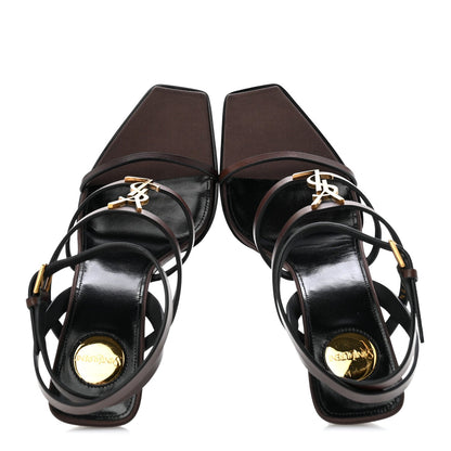 Calfskin Cassandra 90 Wedges 37.5 Ultra Dark Brown