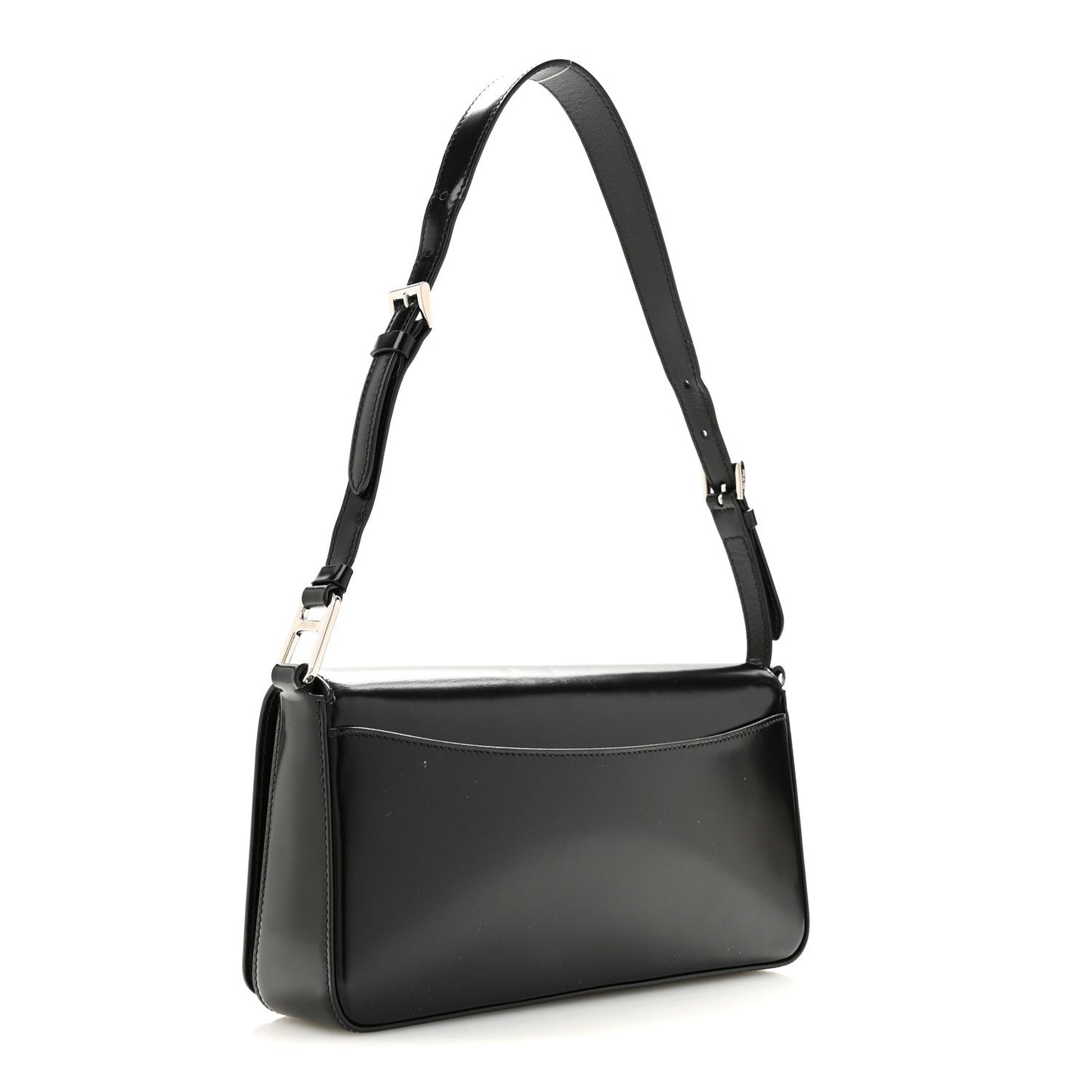 Spazzolato Femme Flap Shoulder Bag Black