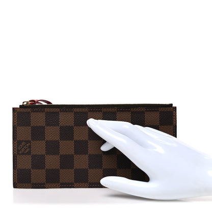 Damier Ebene Felicie Chain Wallet Zippered Insert