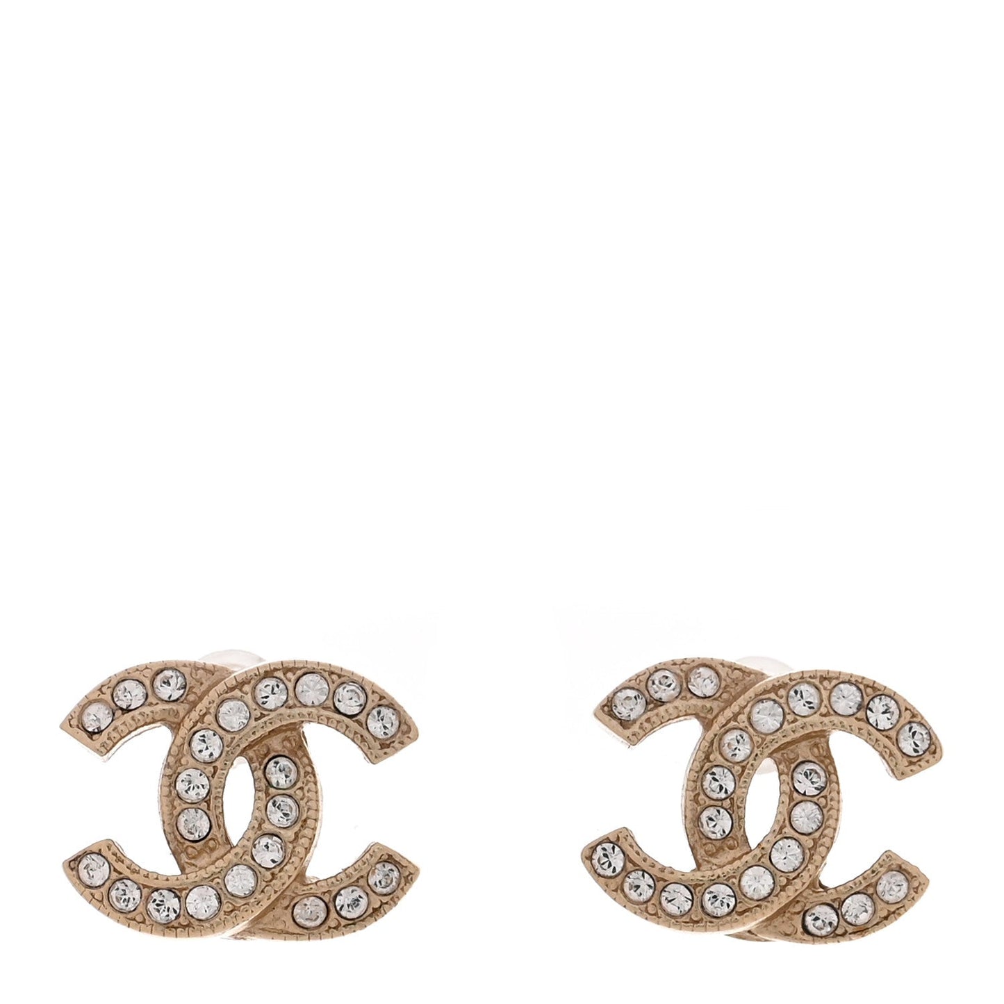 Crystal CC Earrings Gold