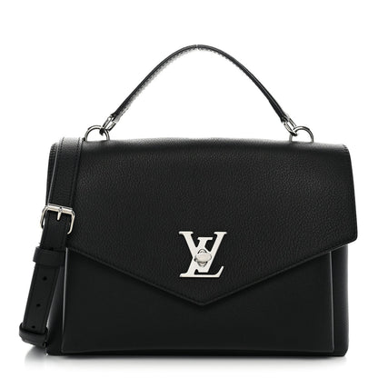 Soft Calfskin My Lockme Top Handle  Black