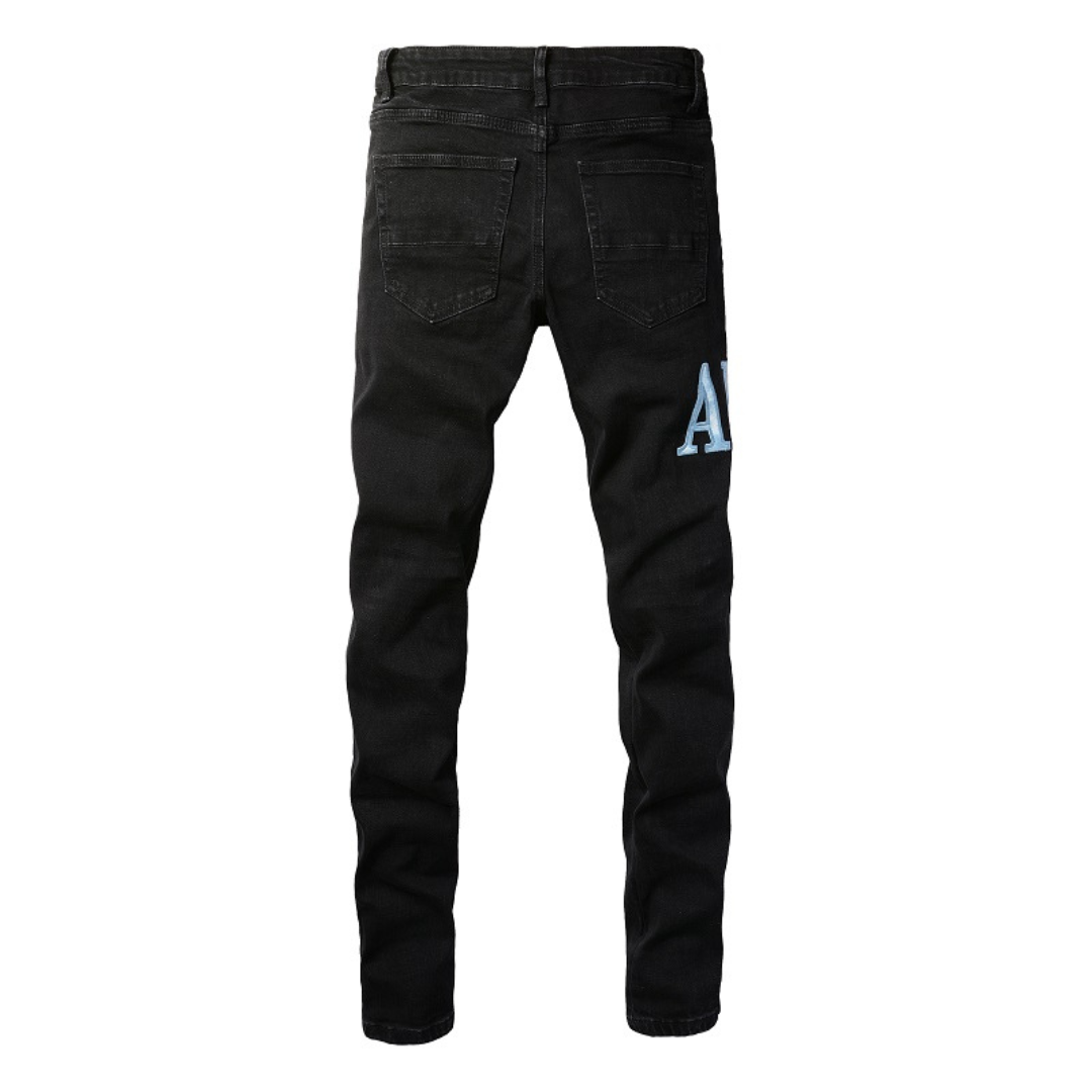 Amr Blue Patch Jeans