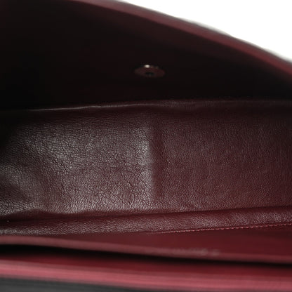 Lambskin Quilted Jumbo Single Flap Black