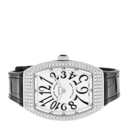 Stainless Steel Alligator Diamond Pave Bezel 32mm Vanguard Quartz Watch V32QZDACNR