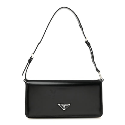 Spazzolato Femme Flap Shoulder Bag Black
