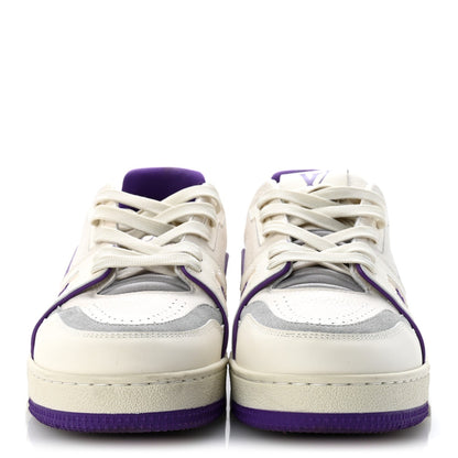 Calfskin Womens LV Trainer Sneakers 39 Purple