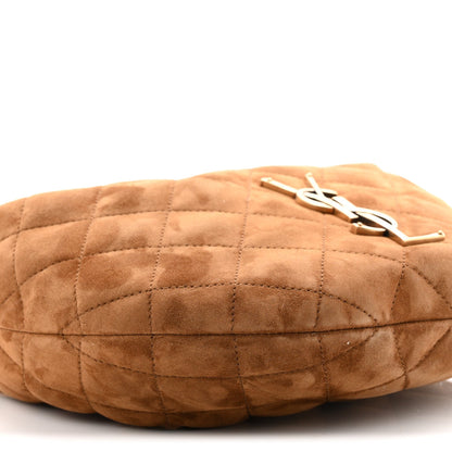 Suede Quilted Icarino Bag Caramel Cognac
