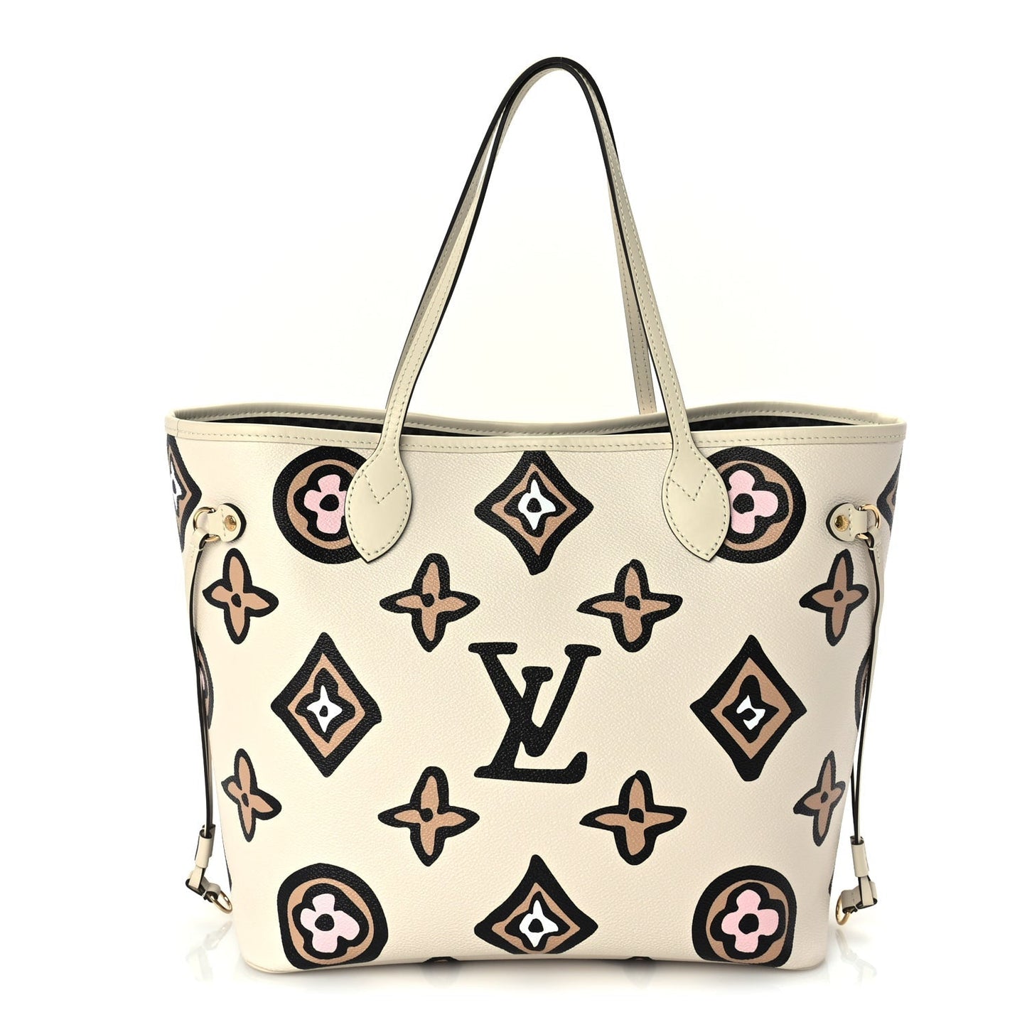 Monogram Giant Wild at Heart Neverfull MM  Creme