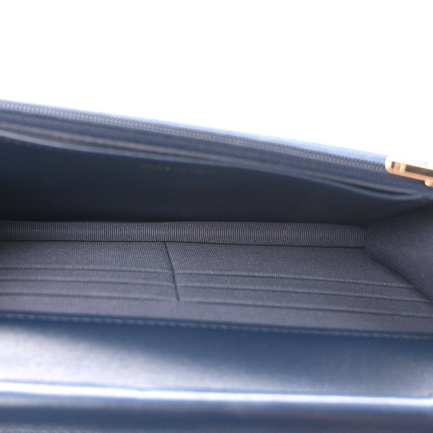 Denim Printed Wallet On Chain WOC Dark Blue