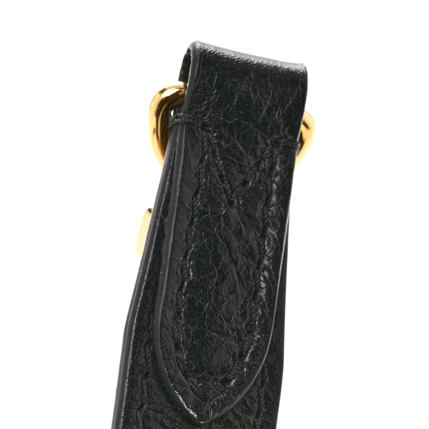 Calfskin Monogram Shoulder Strap Black