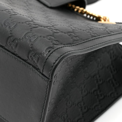 Guccissima Medium Padlock Tote Black