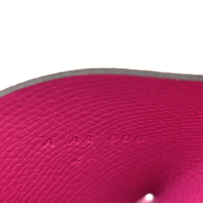 Epsom Calvi Card Case Rose Pourpre