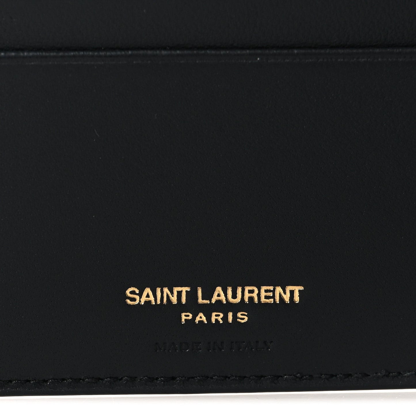 Calfskin Crocodile Embossed Tiny Cassandre East West Wallet Black