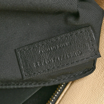 Lambskin Quilted Medium Loulou Puffer Monogram Chain Satchel Dark Beige