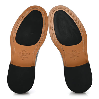 Calfskin Mens Derby Loafers 41 Black