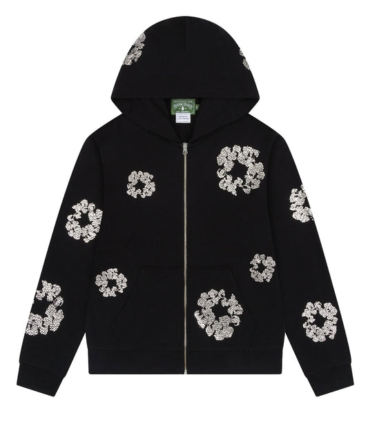 FELPA CON STRAPPI IN DENIM