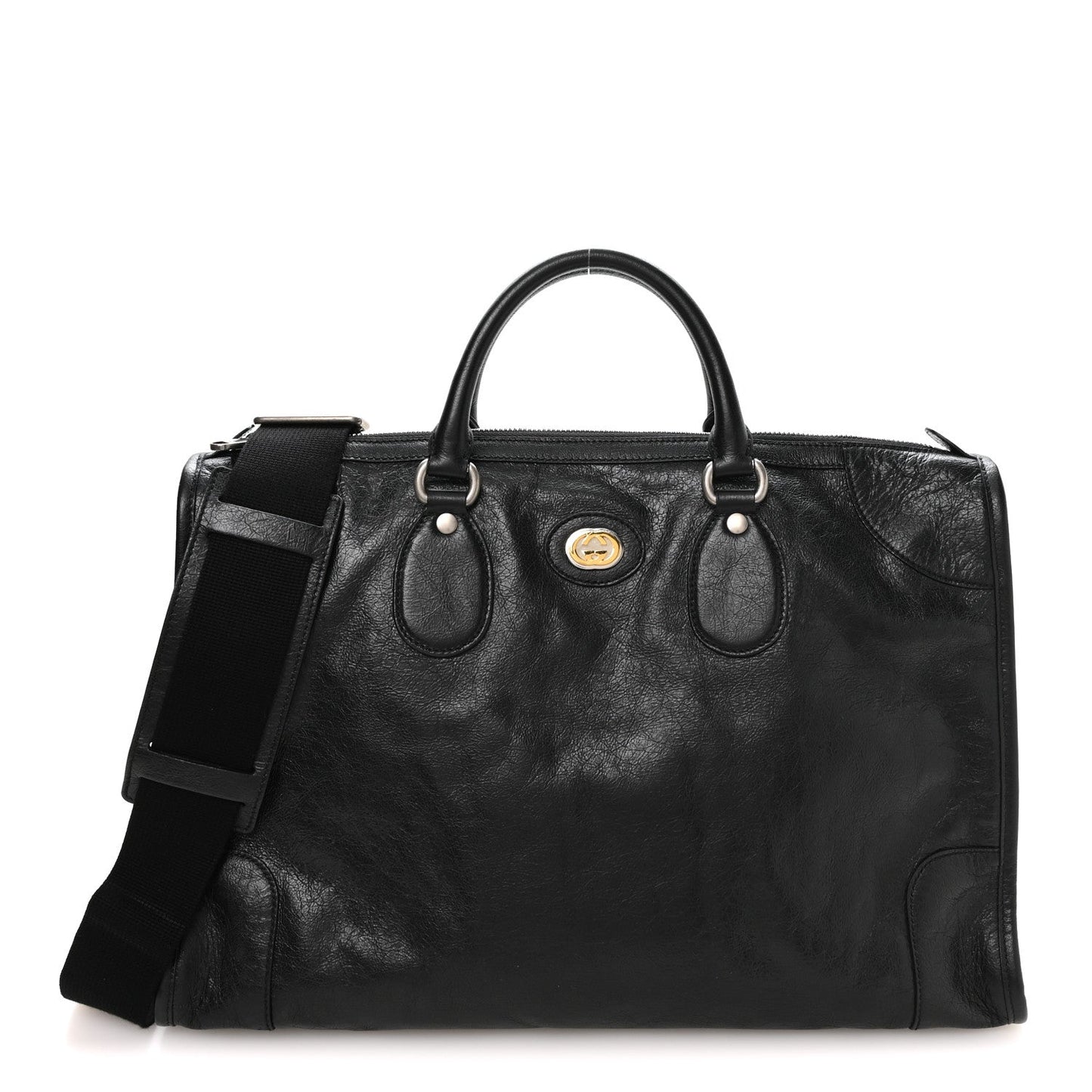 Fluffy Calfskin Morpheus Weekender Duffle Black