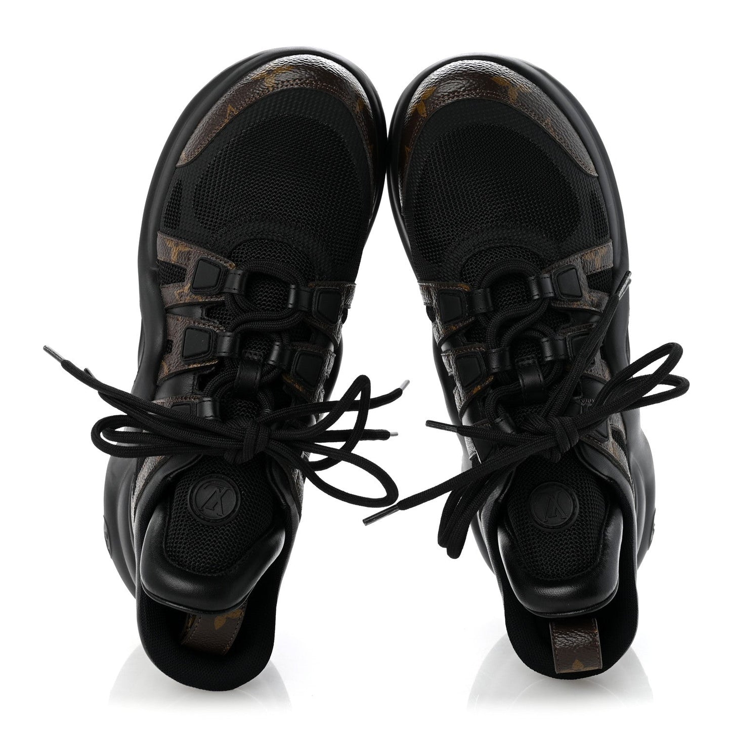 Calfskin Patent Monogram LV Archlight Sneakers 38.5 Black