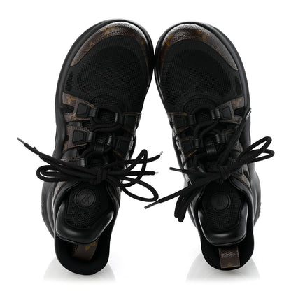 Calfskin Patent Monogram LV Archlight Sneakers 38.5 Black