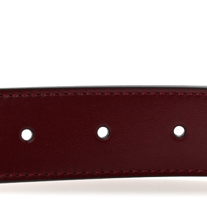 Plutone Calfskin Interlocking G 30mm Belt 100 40 Rosso Ancora