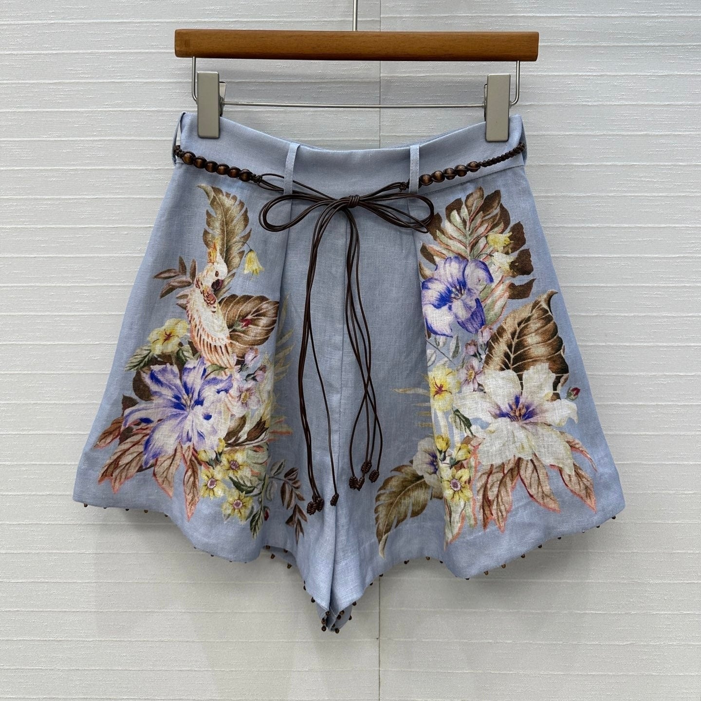 ZIMMER LAVENDER GRAY PATTERNED SHORTS 264427