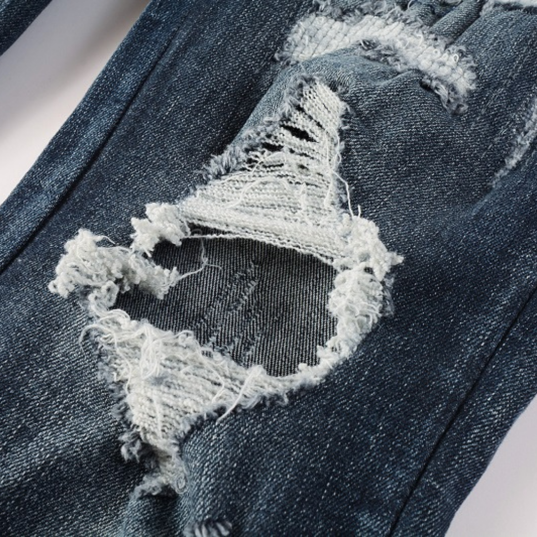 Amr Black Logo Patch Jeans