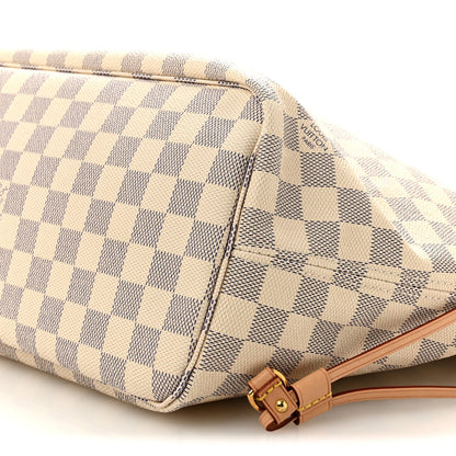 Damier Azur Neo Neverfull MM Rose Ballerine