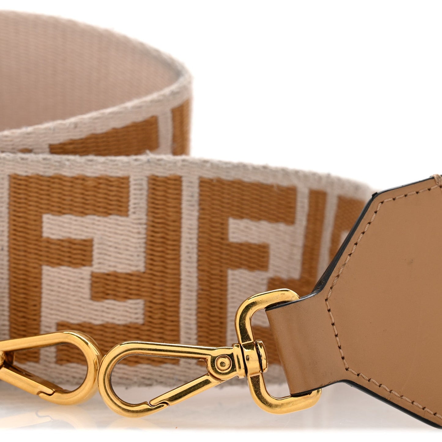 Ribbon Vitello King FF 1974 Adjustable Strap You Poudre Cuoio Miele Scuro