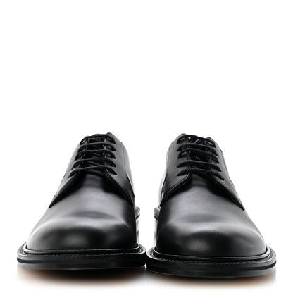 Calfskin Mens Derby Loafers 41 Black