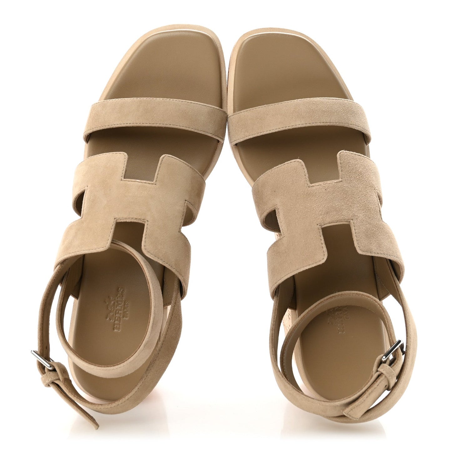 Suede Goatskin Cork Havana 30 Sandals 40 Beige Argile