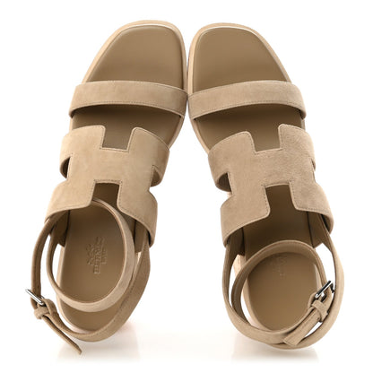 Suede Goatskin Cork Havana 30 Sandals 40 Beige Argile
