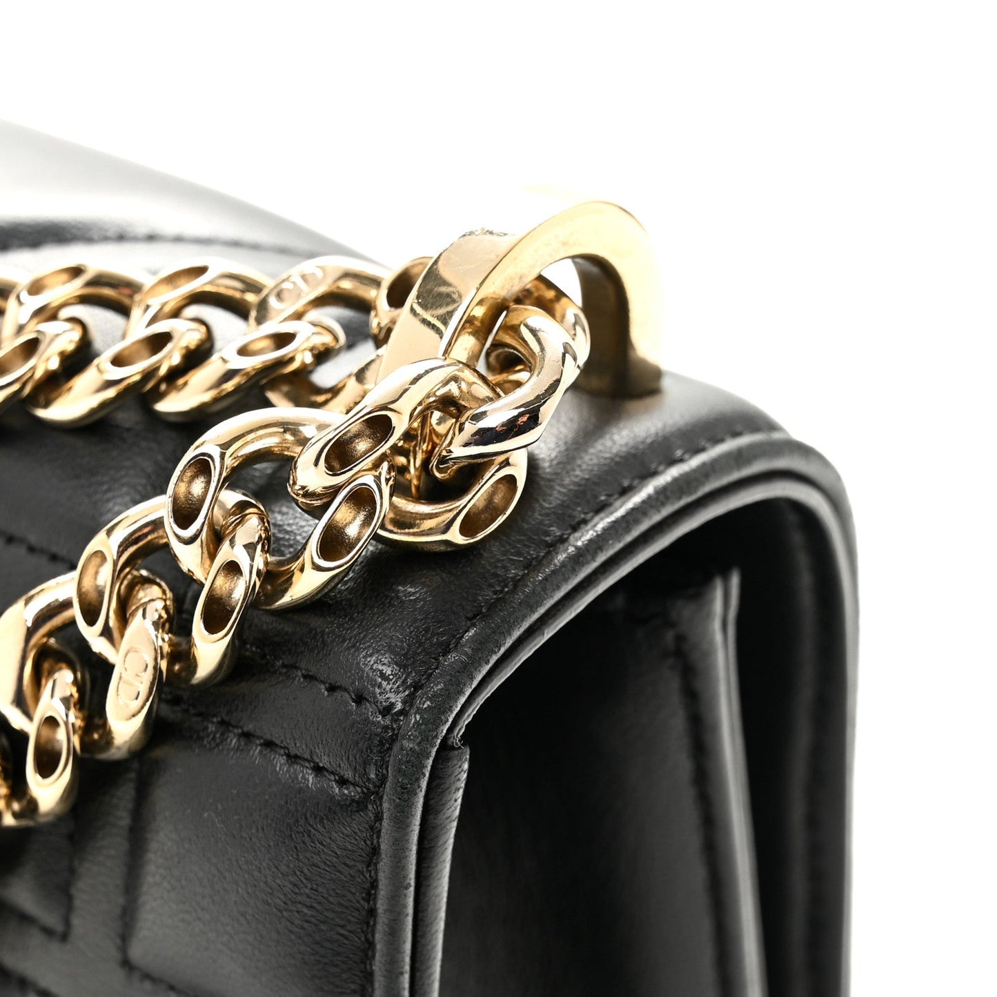 Calfskin Small Diorama Flap Bag Black