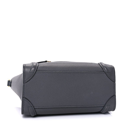 Baby Drummed Calfskin Nano Luggage  Kohl