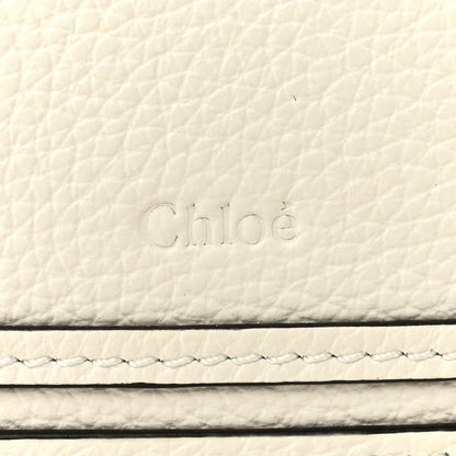 Raffia Grain Calfskin Medium Marcie Basket White